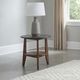 Coaster® Bradley Smokey Gray End Table with Dark Brown Base-1
