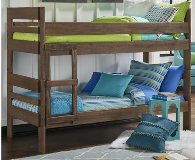 American Wholesale Furniture Twin/Twin Chestnut Youth Bunkbed-0