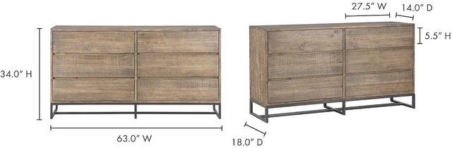 Moe's Home Collection Elena Light Brown Dresser-2