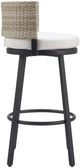 Zuo® Modern Midnight Wave Black/Gray/White Aluminum Outdoor Barstool-2