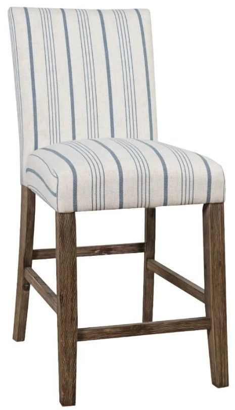 Jofran Inc. Eastern Tides 3-Piece Beige/Blue/Brushed Bisque Counter Table Set-4