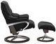 Stressless® by Ekornes® Customizable Reno Medium Manual Recliner and Ottoman with Signature Base-1