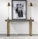 Uttermost® Kea Light Gray Console Table with Brushed Brass Base-1