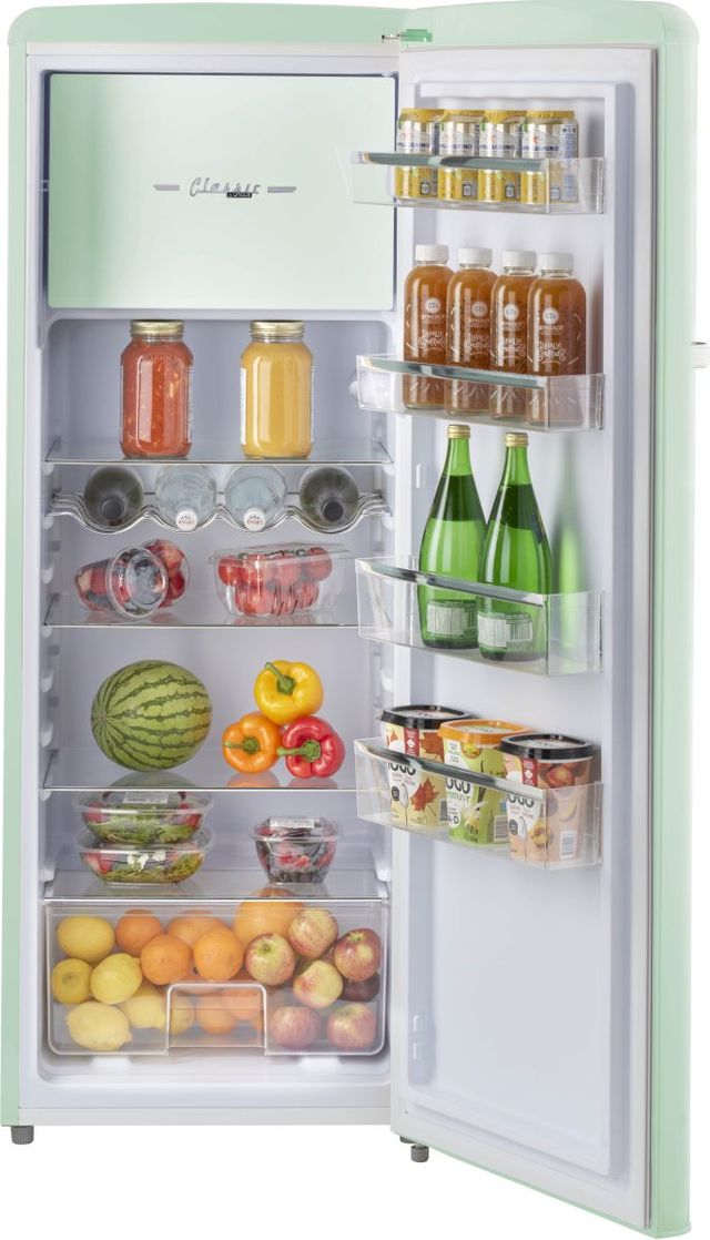 Unique® Appliances Classic Retro 8 Cu. Ft. Summer Mint Green Counter Depth Top Freezer Refrigerator-2