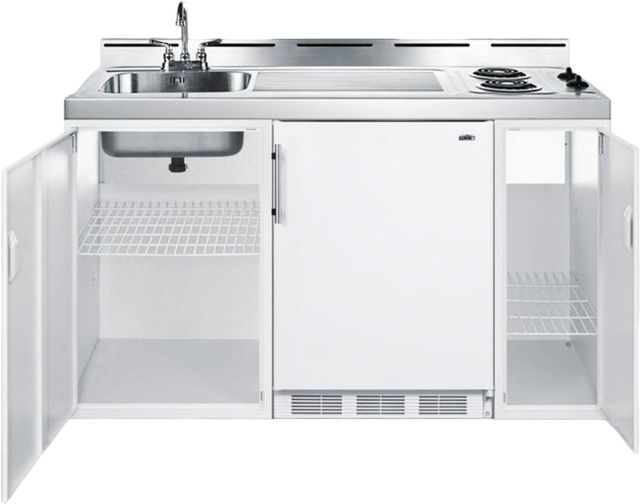 Summit® 60" White All-In-One Mobile Kitchenette-1
