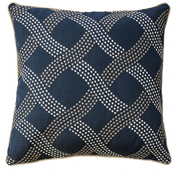 Furniture of America® Cici Navy Throw Pillow-0