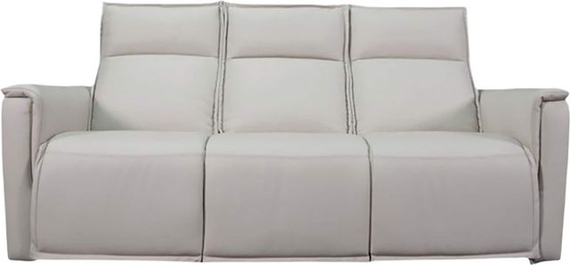Bassett® Furniture Club Level Chauncey Vanilla Leather Power Reclining Sofa-1