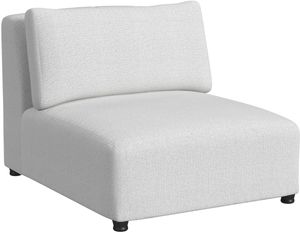 Elements International Zandara Beige Olefin Outdoor Modular Armless Chair