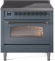 Ilve® Nostalgie II Series 36" Blue Grey Pro Style Induction Range-0