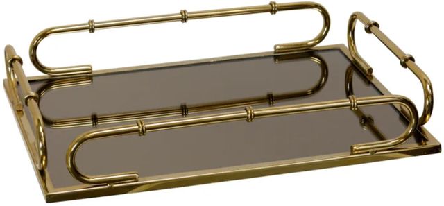 Stylecraft Brown/Gold Bamboo Design Tray-0