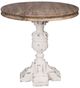 A & B Home Distressed White Natural Table-0