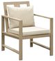 Furniture of America® Bordeaux 2-Piece Beige/Natural Aluminum/Fabric Outdoor Arm Chair Set-0