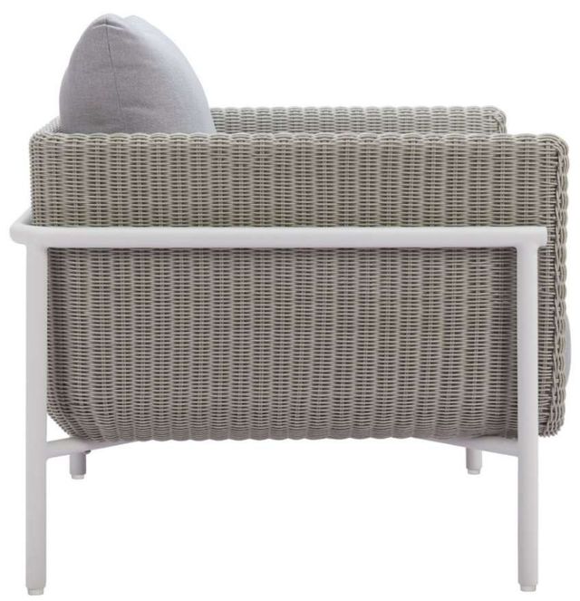 Zuo® Modern Frais Gray/White Aluminum Fabric Outdoor Accent Chair-2