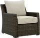 Signature Design by Ashley® Brook Ranch Brown Aluminum Outdoor Lounge Chair-0