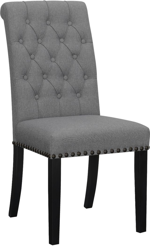 Coaster® Alana 2-Piece Grey Upholstered Tufted Side Chairs-0