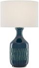 Currey & Company Samba Ocean Blue/Off-White Table Lamp-2