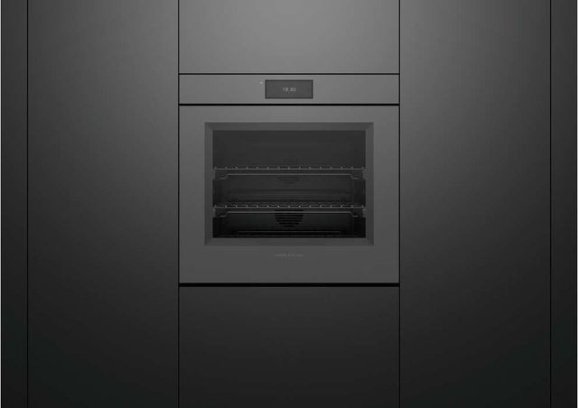 Fisher & Paykel Series 9 Minimal 30" Grey Glass Single Electric Wall Oven with Self-Cleaning-2