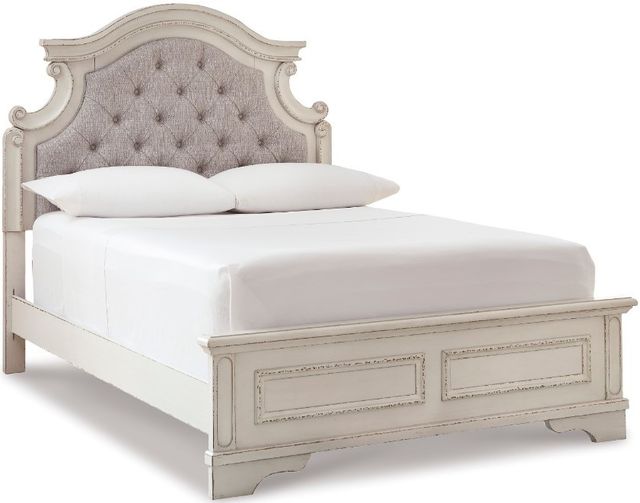 Signature Design by Ashley® Realyn 2-Piece Chipped White Full Panel Bed Set-1