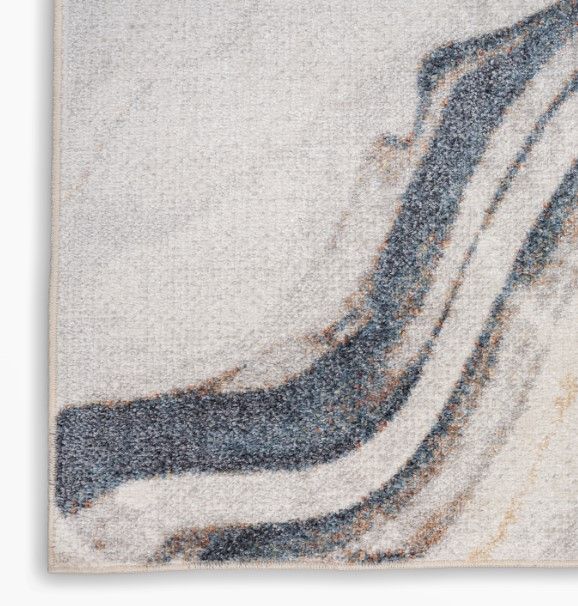 Nourison Home™ Astra Machine Washable Ivory Blue 5'x7' Style 1 Area Rug-2