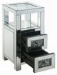 ACME Furniture Noralie Clear Glass Top Accent Table with Mirrored Base-4