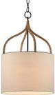 Currey & Company Dunning Natural/Off-White Eggshell Pendant Lighting-0