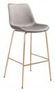 Zuo® Tony Gray and Gold Bar Chair-0