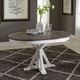 Liberty Furniture Allyson Park Charcoal Dining Pedestal Table with Wirebrushed White Base-1