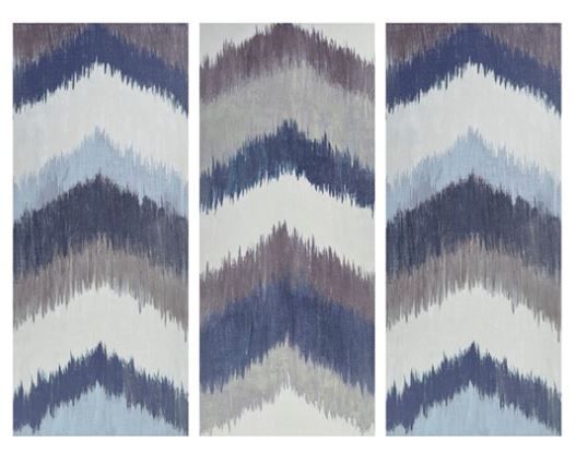 Olliix by INK+IVY Alpine Set of 3 Navy Gel Coated Canvas-0