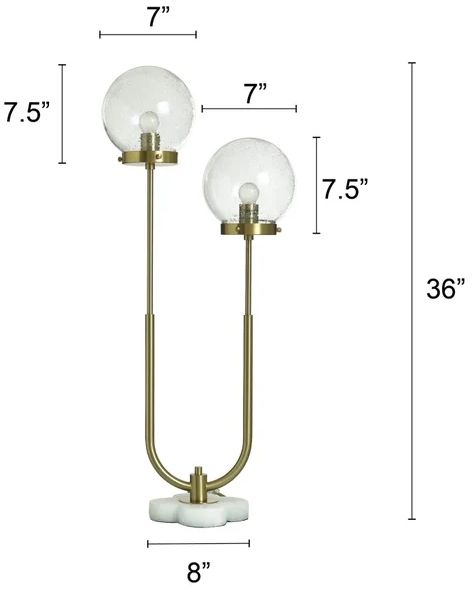 Stylecraft Tamara Day Eloise Gold 36"H Table Lamp-1