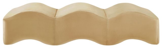 Meridian Furniture Wave Camel Upholstered Bench-1