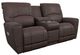 La-Z-Boy® Cassian Walnut Leather Power Reclining Loveseat with Console, Headrest, and Lumbar-0