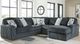 Signature Design by Ashley® Midnight-Madness 5-Piece Gunmetal Right-Arm Facing Sectional with Chaise-1