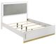 Coaster® Caraway Light Gray/White Queen Upholstered Panel Bed-1