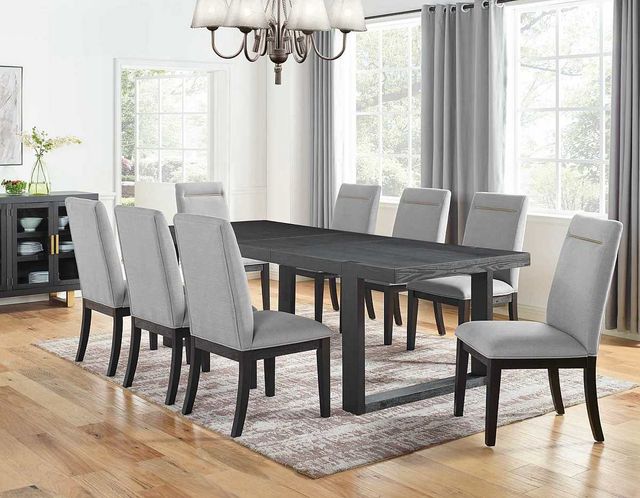 Steve Silver Co. Yves 9-Piece Rubbed Charcoal Dining Set-0