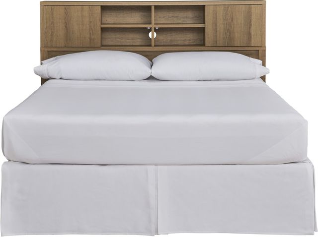 Signature Design by Ashley® Thadamere Light Brown Queen Storage Headboard-1