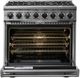 Viking® 7 Series 36" Damascus Gray Pro Style Dual Fuel Range-1