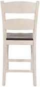 Jofran Inc. Madison County Brown/Vintage White Ladderback Counter Stool-3