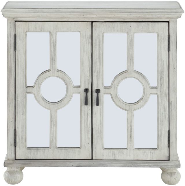 Homelegance® Polly Antique White Accent Chest with Mirror-2