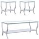 Coaster® Saide 3-Piece Tempered Glass Top Occasional Table with Chrome Base Set-0