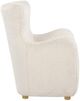 Coaster® Thornton Ivory Faux Fur Upholstered Wingback Lounge Accent Chair-4