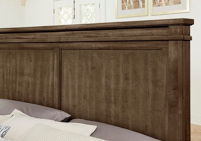 Artisan & Post by Vaughan-Bassett Cool Rustic Mink King Storage Panel Mansion Bed-2
