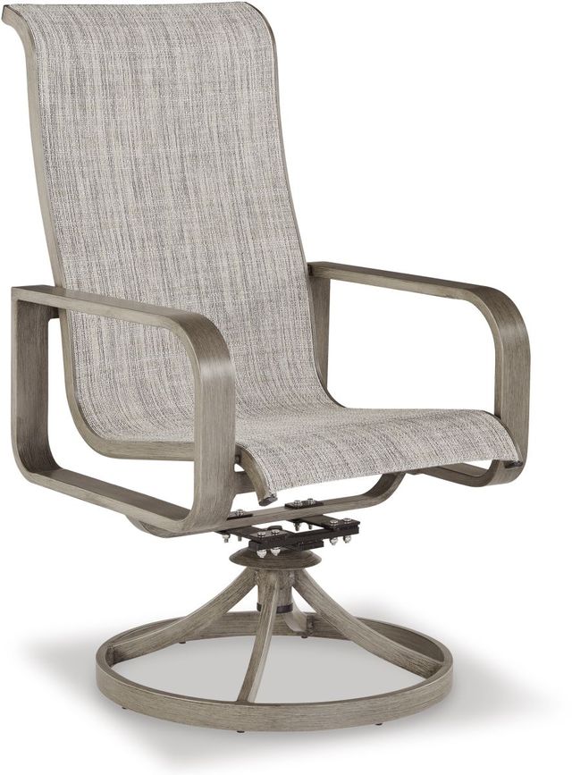 Signature Design by Ashley® Beach Front 2-Piece Beige Outdoor Swivel Chair Set-1