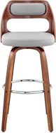 Armen Living Julius Gray/Walnut Swivel Bar Stool-2