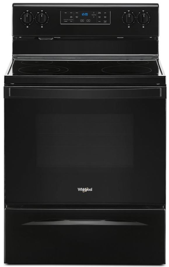 Whirlpool® 30" Black Freestanding Electric Range-0