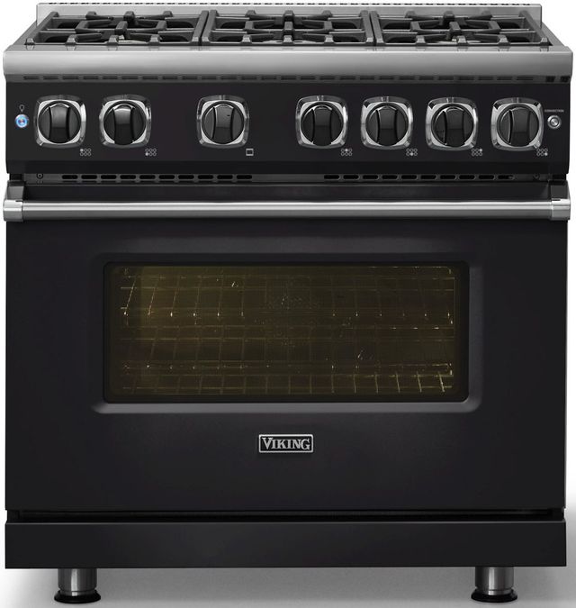 Viking® 7 Series 36" Onyx Pro Style Natural Gas Range-2