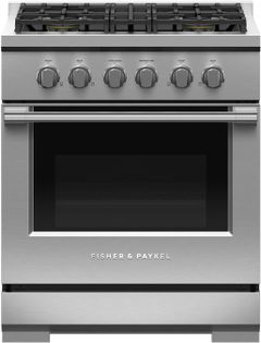 Fisher & Paykel Series 7 30" Stainless Steel Pro Style Liquid Propane Range
