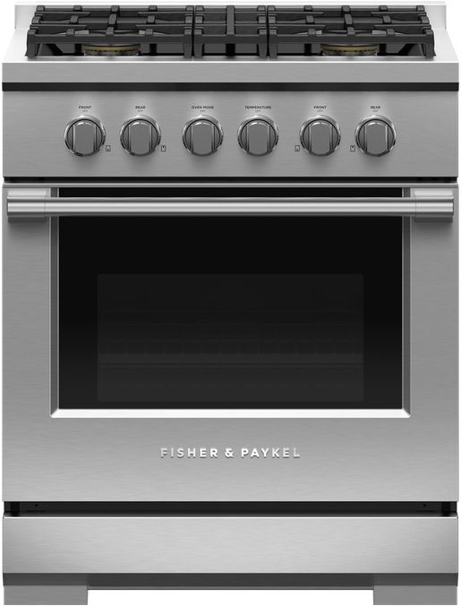 Fisher & Paykel Series 7 30" Stainless Steel Pro Style Liquid Propane Range