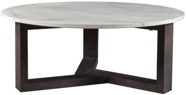Moe's Home Collection Jinxx Charcoal Grey Coffee Table with Marble Top-0