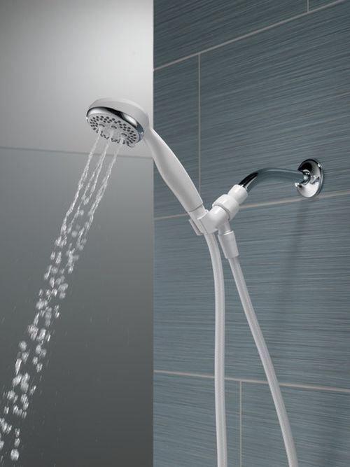 Peerless Universal Showering Components White 4-Setting 2-in-1 Combo Shower-3
