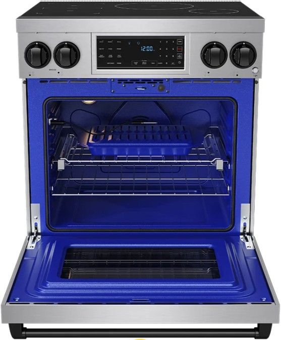 Thor Kitchen® Gordon Ramsay Collection 30" Stainless Steel Pro Style Induction Range with Tilt Panel Touch Control and Black Trim-1